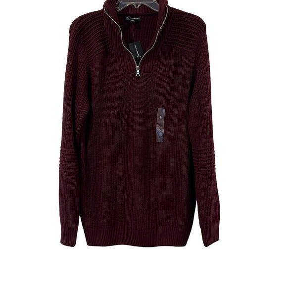 Men’s INC Sweater Maroon Long Sleeve Sz.L NWT - Picture 1 of 5
